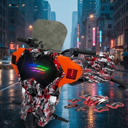 صورة سكوتر درفت 350W مع إضاءة LED وواقيات - انطلق بأناقة وحماية